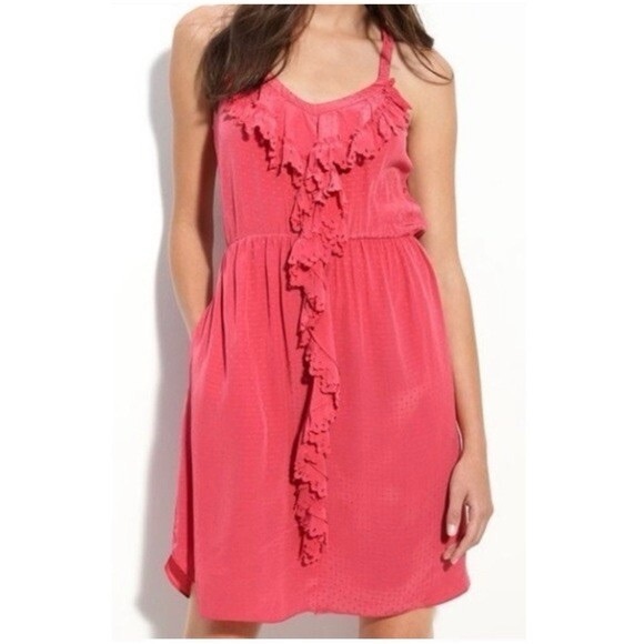 Revolve REBECCA TAYLOR Punched Cami Dress in Watermelon Size 0 - Picture 11 of 11
